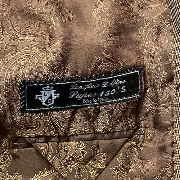 Luciano Carreli Plaid Super 150’s Wool Sport Coat Blazer 50L - Picture 12 of 15